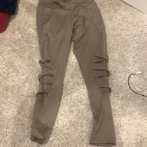 Beige Active Leggings